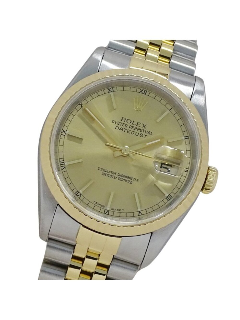 Rolex Datejust T Watch Automatic at Stainless Steel Gold YG Combination
